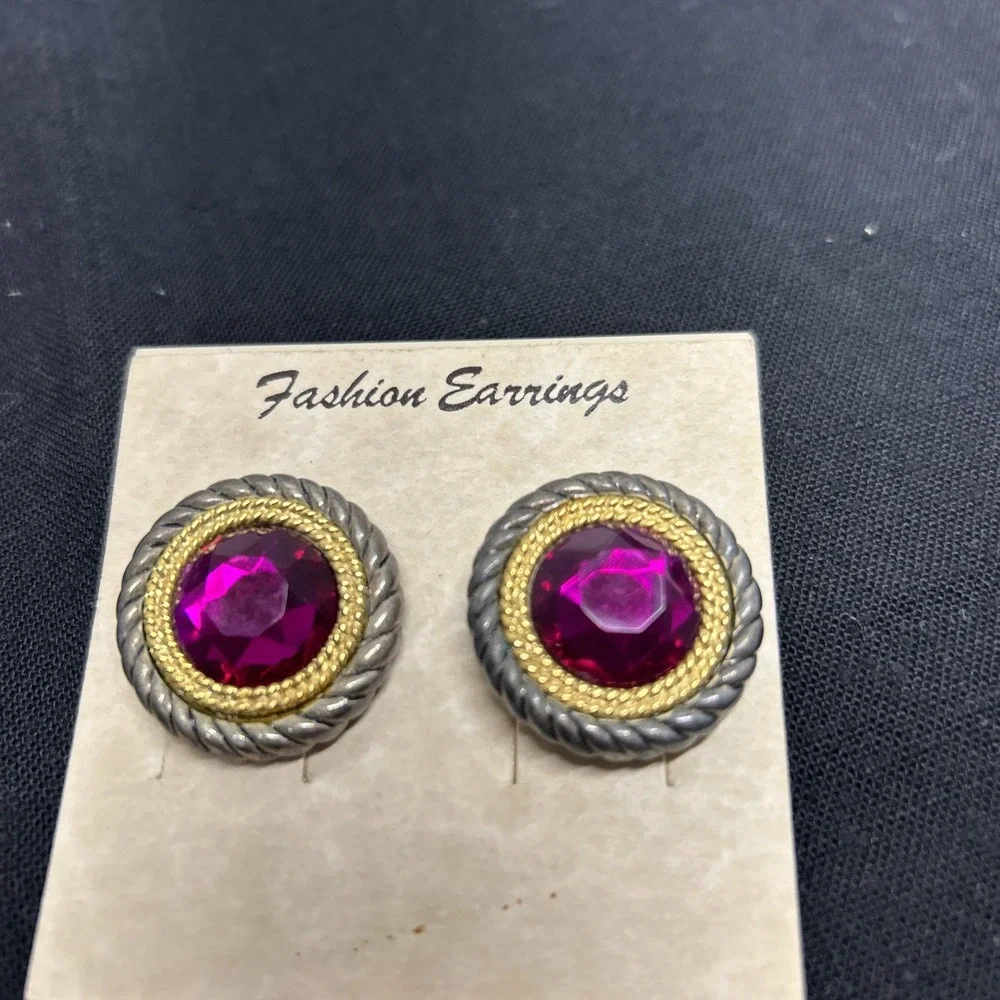 Vintage Jewelry Fashion Pierced Earrings 70'S/80'S/90'S
